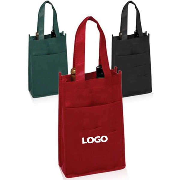 Non-Woven Vineyard Two Bottle Wine Bags - Non-Woven Vineyard Two Bottle Wine Bags - Image 0 of 0