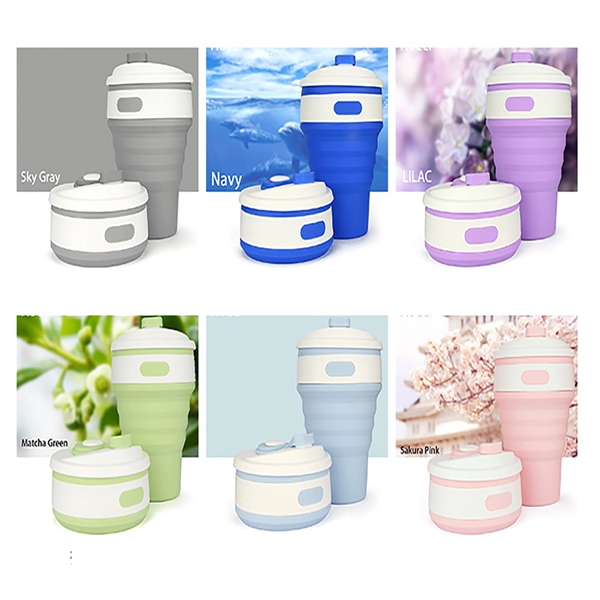 Foldable Silicone Collapsible Travel Coffee Cup - Foldable Silicone Collapsible Travel Coffee Cup - Image 0 of 1