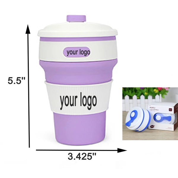Foldable Silicone Collapsible Travel Coffee Cup - Foldable Silicone Collapsible Travel Coffee Cup - Image 1 of 1