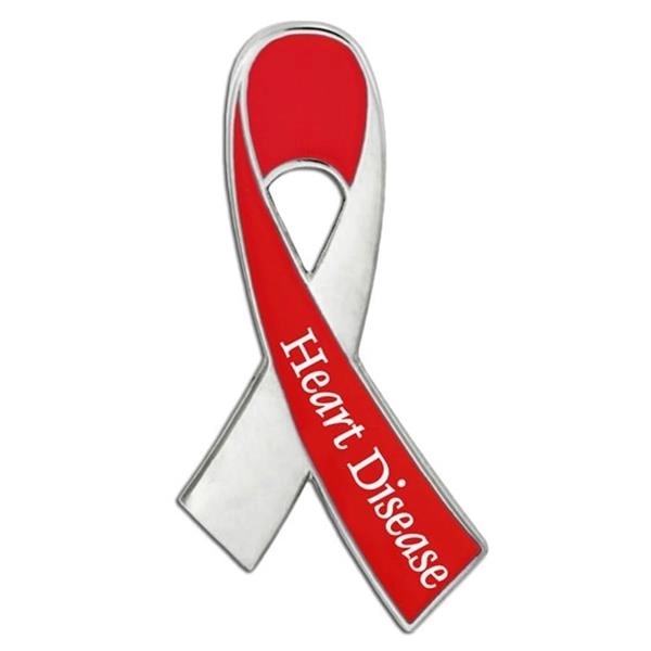 Red Awareness Ribbon Lapel Pin - Red Awareness Ribbon Lapel Pin - Image 1 of 2