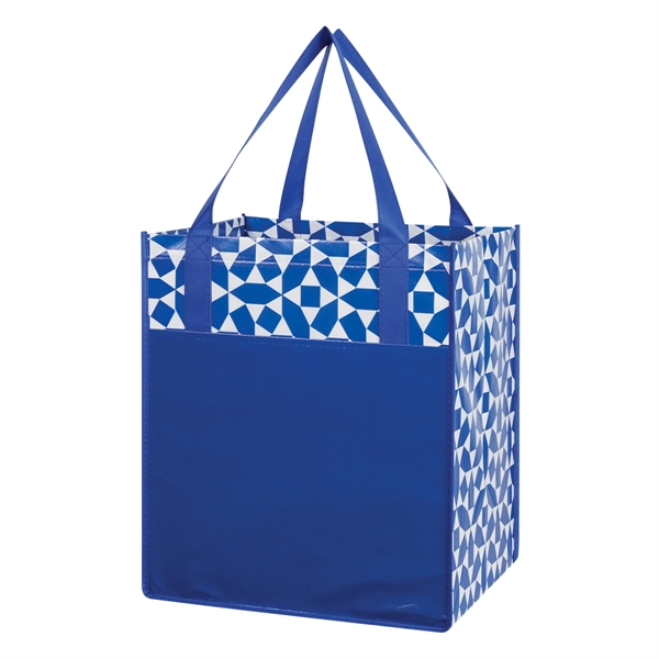 Custom Non-Woven Geometric Shopping Tote Bag