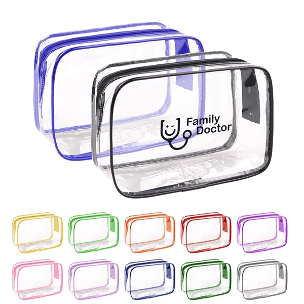 Transparent PVC Cosmetic Bag - Transparent PVC Cosmetic Bag - Image 0 of 12