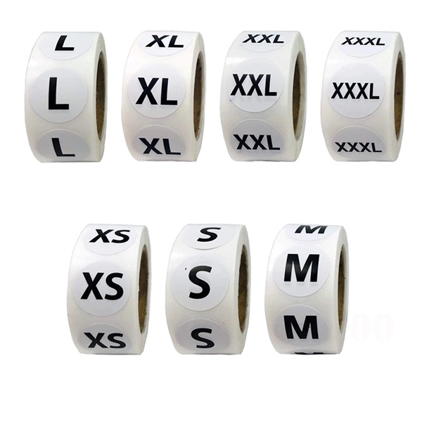 500PCS Clothing Size Sticker Stickers for Clothing T Shirts - 500PCS Clothing Size Sticker Stickers for Clothing T Shirts - Image 0 of 5