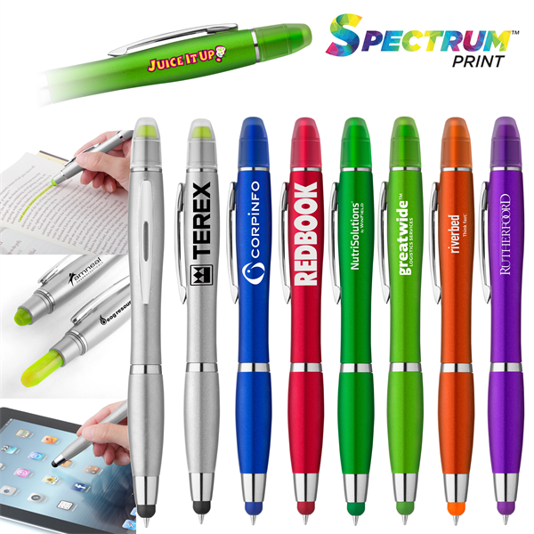 Curvaceous Metallic Stylus Highlighter Pen - Curvaceous Metallic Stylus Highlighter Pen - Image 0 of 0