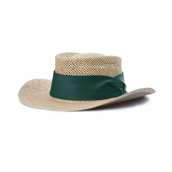 Classic Straw Gambler Hat - Classic Straw Gambler Hat - Image 2 of 7