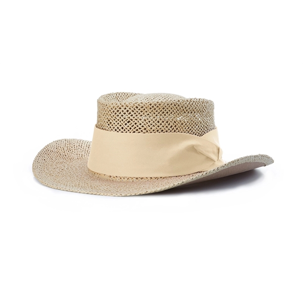 Classic Straw Gambler Hat - Classic Straw Gambler Hat - Image 3 of 7