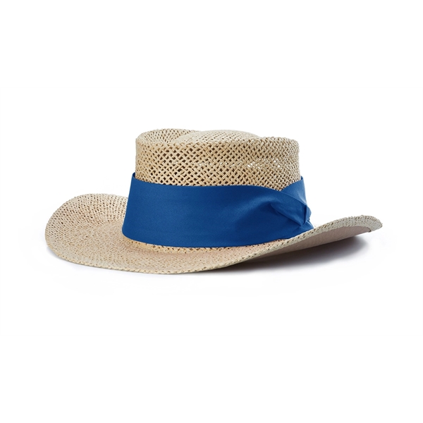 Classic Straw Gambler Hat - Classic Straw Gambler Hat - Image 4 of 7