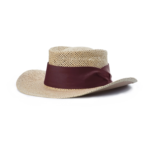 Classic Straw Gambler Hat - Classic Straw Gambler Hat - Image 5 of 7