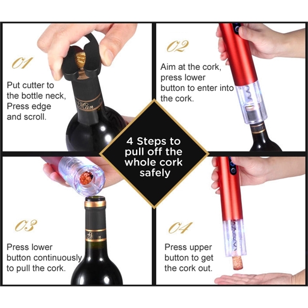 Electric Wine Opener with Foil Cutter Set - Electric Wine Opener with Foil Cutter Set - Image 3 of 5