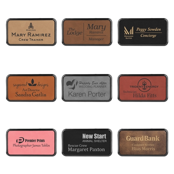 3" x 1.5" Pink Leatherette Round Corner Badge & Frame - 3" x 1.5" Pink Leatherette Round Corner Badge & Frame - Image 0 of 0