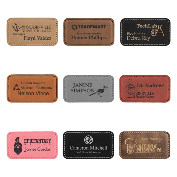 3.25" x 1.75" Rawhide Leatherette Badge with Magnet - 3.25" x 1.75" Rawhide Leatherette Badge with Magnet - Image 0 of 0