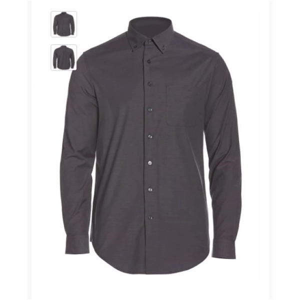 Men's Heathered Woven Shirt - Men's Heathered Woven Shirt - Image 7 of 7
