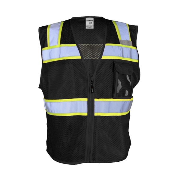 Kishigo EV Series® Enhanced Visibility 3 Pocket Mesh Vest - Kishigo EV Series® Enhanced Visibility 3 Pocket Mesh Vest - Image 1 of 8