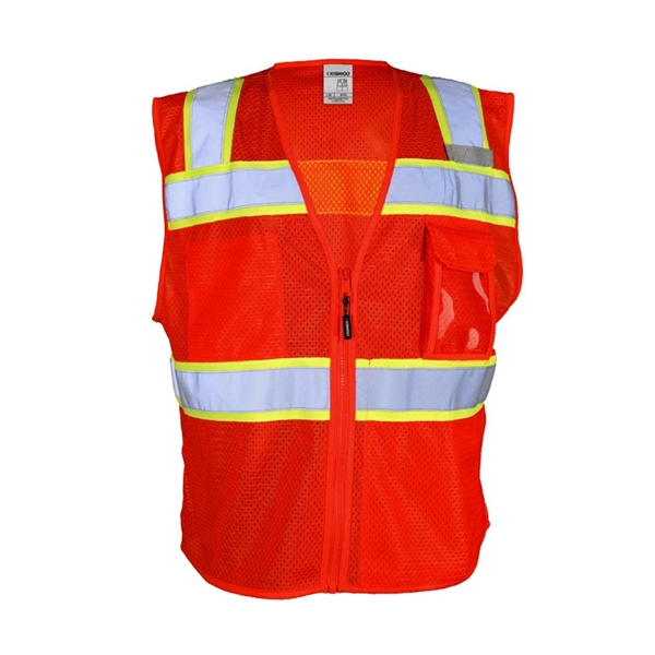 Kishigo EV Series® Enhanced Visibility 3 Pocket Mesh Vest - Kishigo EV Series® Enhanced Visibility 3 Pocket Mesh Vest - Image 5 of 8