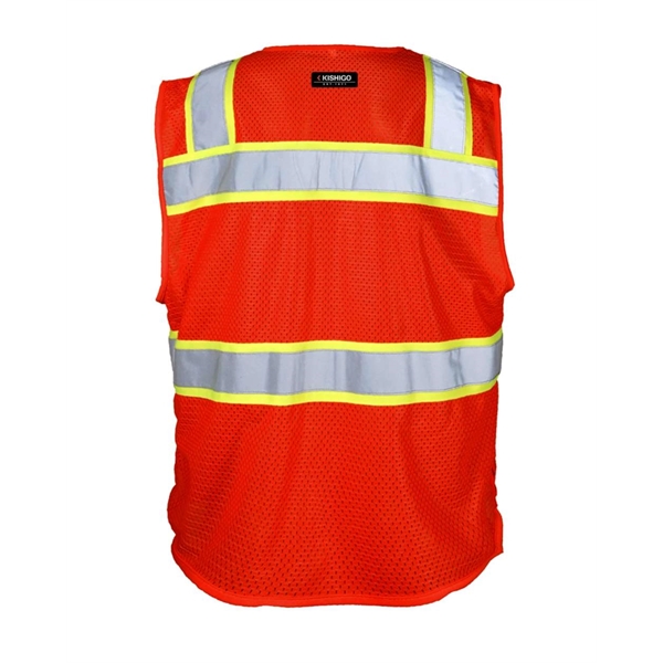 Kishigo EV Series® Enhanced Visibility 3 Pocket Mesh Vest - Kishigo EV Series® Enhanced Visibility 3 Pocket Mesh Vest - Image 6 of 8