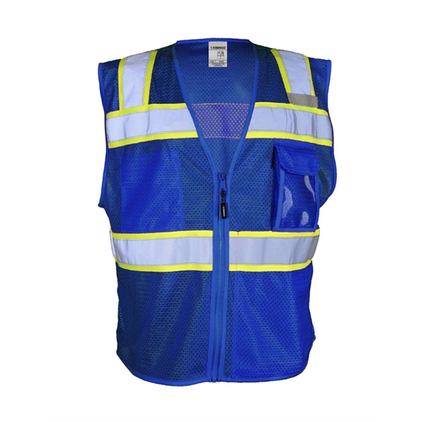 Kishigo EV Series® Enhanced Visibility 3 Pocket Mesh Vest - Kishigo EV Series® Enhanced Visibility 3 Pocket Mesh Vest - Image 7 of 8