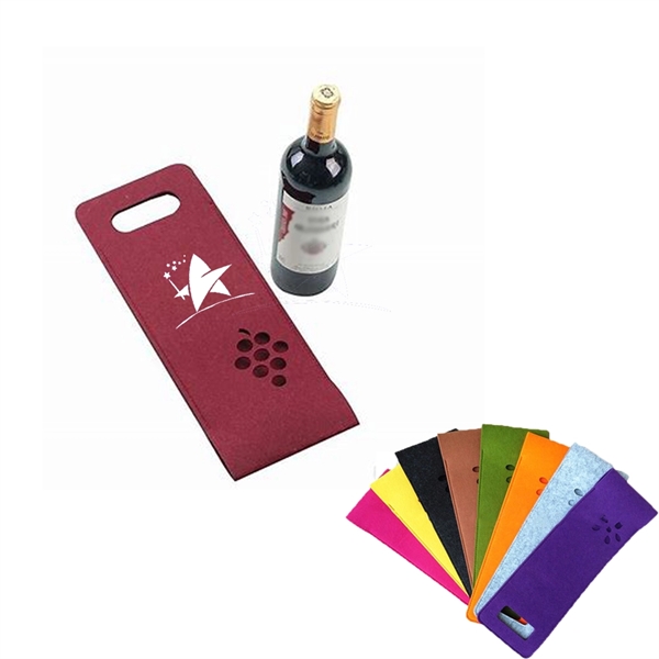 Felt Wine Tote Single Bottle 750ml - Felt Wine Tote Single Bottle 750ml - Image 0 of 0