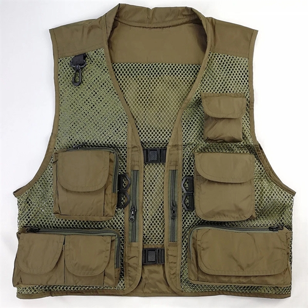 XXL Plus size Lightweight Multi pocket vest - XXL Plus size Lightweight Multi pocket vest - Image 1 of 6