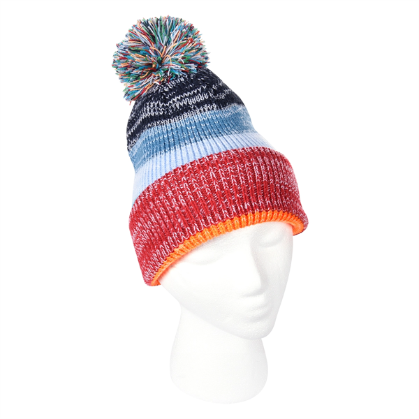 Aura Pom Beanie With Cuff - Aura Pom Beanie With Cuff - Image 4 of 4