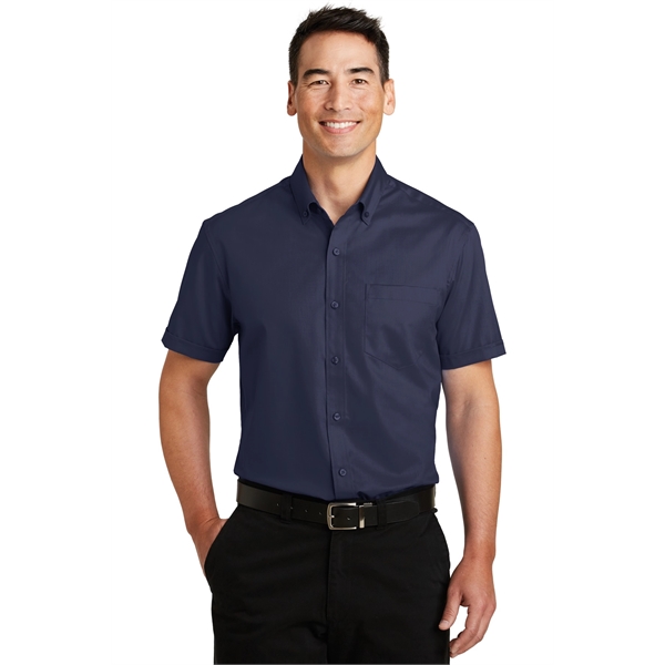 Port Authority Short Sleeve SuperPro Twill Shirt. - Port Authority Short Sleeve SuperPro Twill Shirt. - Image 3 of 40