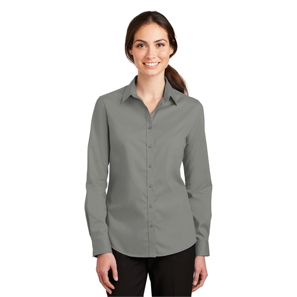 Port Authority Women's SuperPro Twill Shirt. - Port Authority Women's SuperPro Twill Shirt. - Image 8 of 45