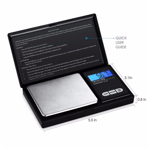 American Weigh Scales CD Series Compact Stainless Steel Digital Pocket  Weight Scale 1000g X 0.1G - Great For Jewely