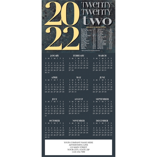 2022 Bold Year Calendar Cards