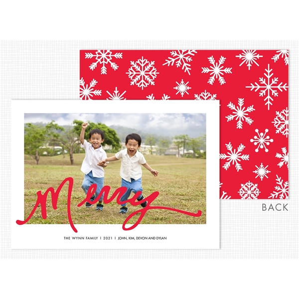 Merry Flat Holiday Photo Card