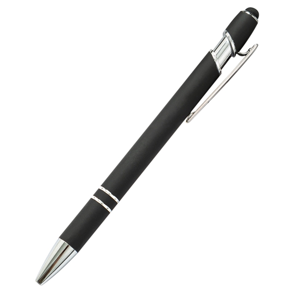 Soft Touch Rubberized Incline Aluminum Stylus Pen - Soft Touch Rubberized Incline Aluminum Stylus Pen - Image 1 of 11