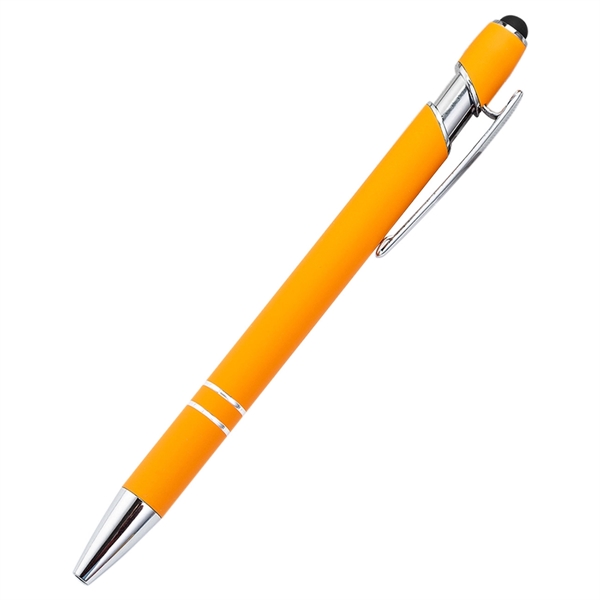 Soft Touch Rubberized Incline Aluminum Stylus Pen - Soft Touch Rubberized Incline Aluminum Stylus Pen - Image 4 of 11