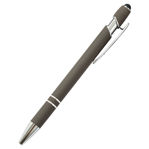 Soft Touch Rubberized Incline Aluminum Stylus Pen - Soft Touch Rubberized Incline Aluminum Stylus Pen - Image 8 of 11