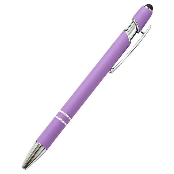 Soft Touch Rubberized Incline Aluminum Stylus Pen - Soft Touch Rubberized Incline Aluminum Stylus Pen - Image 9 of 11