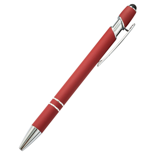 Soft Touch Rubberized Incline Aluminum Stylus Pen - Soft Touch Rubberized Incline Aluminum Stylus Pen - Image 10 of 11