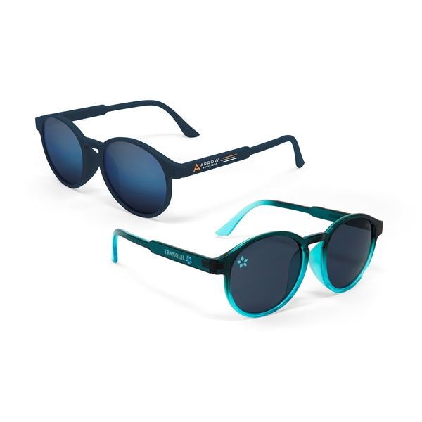 Pantone Matched Retro Round Sunglasses - Pantone Matched Retro Round Sunglasses - Image 2 of 9