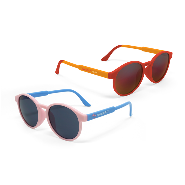 Pantone Matched Retro Round Sunglasses - Pantone Matched Retro Round Sunglasses - Image 3 of 9