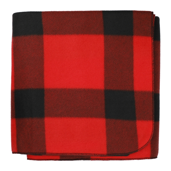 Buffalo Plaid Fleece Blanket Plum Grove