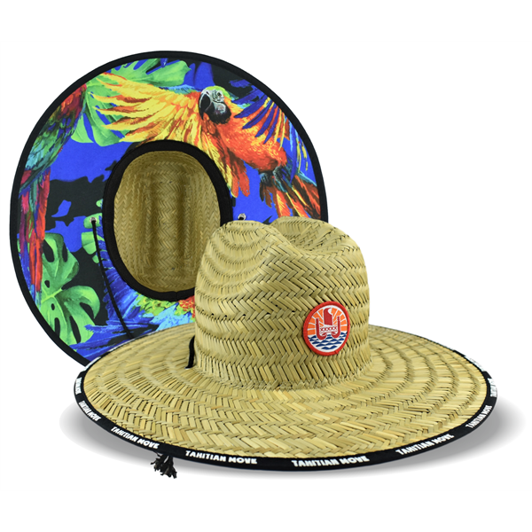 Lifeguard Straw Hat with Full Color Imprint - MOQ 50 - Lifeguard Straw Hat with Full Color Imprint - MOQ 50 - Image 1 of 7