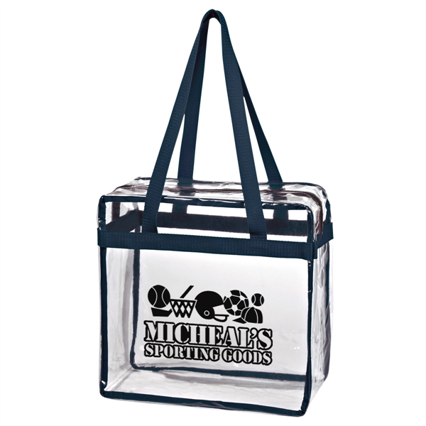 Clear Tote Bag With Zipper - Clear Tote Bag With Zipper - Image 8 of 11