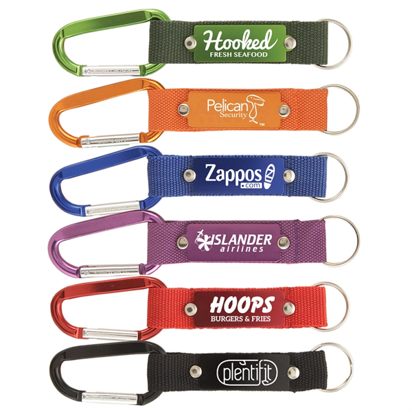 Strap Happy Keychain - Laser Engraved Key Tag with Carabiner - Strap Happy Keychain - Laser Engraved Key Tag with Carabiner - Image 0 of 6