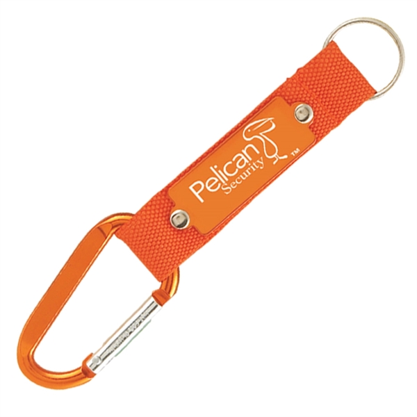 Strap Happy Keychain - Laser Engraved Key Tag with Carabiner - Strap Happy Keychain - Laser Engraved Key Tag with Carabiner - Image 1 of 6