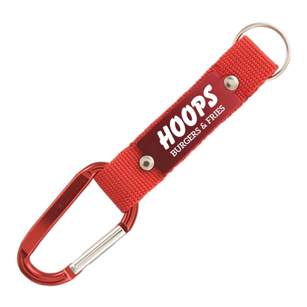 Strap Happy Keychain - Laser Engraved Key Tag with Carabiner - Strap Happy Keychain - Laser Engraved Key Tag with Carabiner - Image 4 of 6