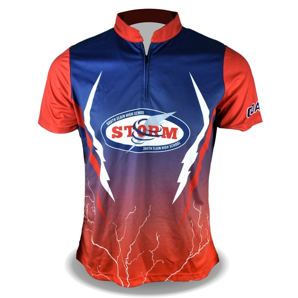 Multisport 1/4 Zip Athletic Shirt with Full Color Imprint - Multisport 1/4 Zip Athletic Shirt with Full Color Imprint - Image 2 of 8