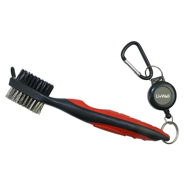 Golf Club Brush w/ Retractable Reel - Golf Club Brush w/ Retractable Reel - Image 1 of 4