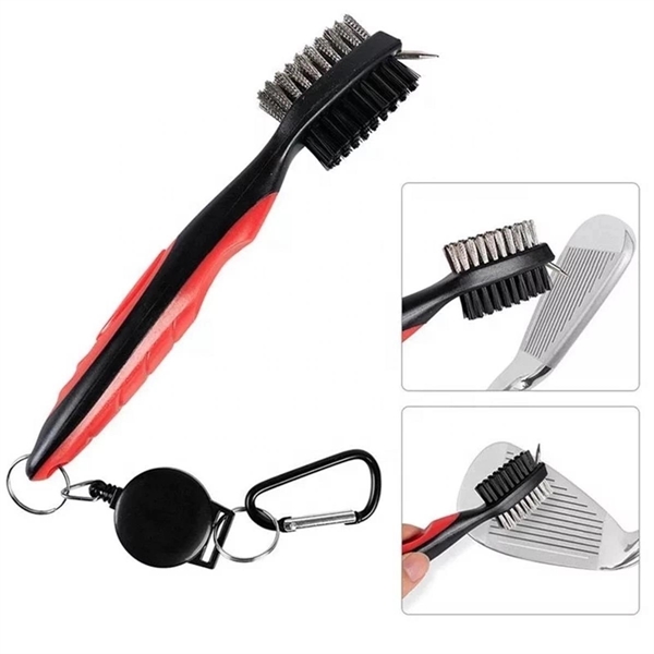 Golf Club Brush w/ Retractable Reel - Golf Club Brush w/ Retractable Reel - Image 2 of 4