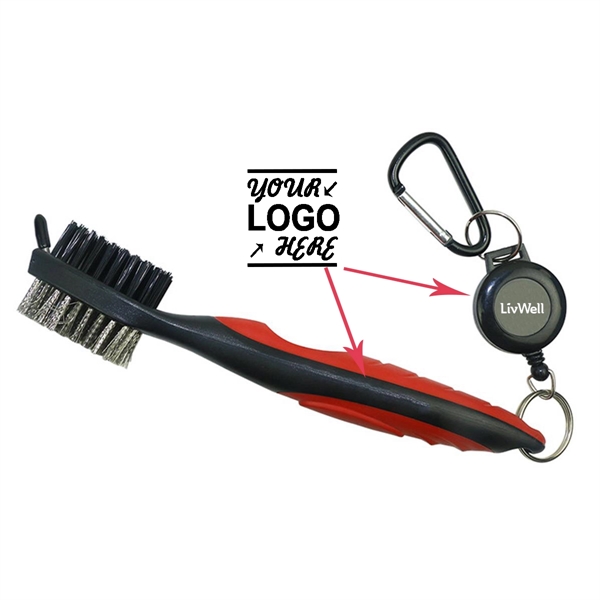 Golf Club Brush w/ Retractable Reel - Golf Club Brush w/ Retractable Reel - Image 4 of 4