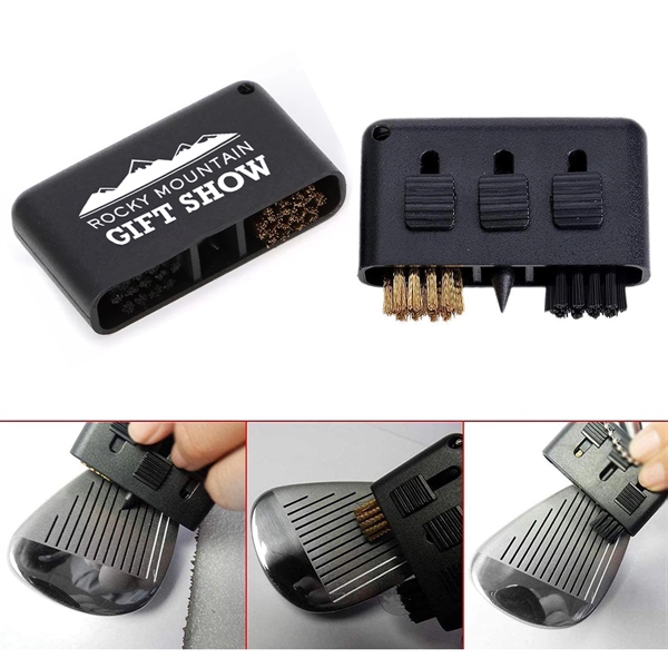 Mini 3-in-1 Golf Brush - Mini 3-in-1 Golf Brush - Image 0 of 2