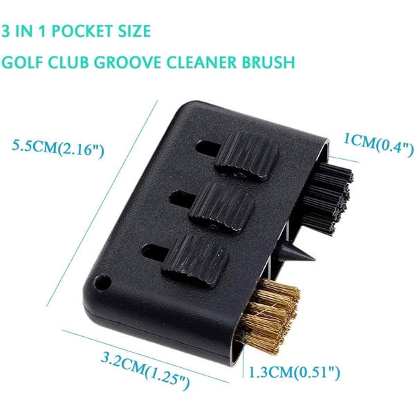 Mini 3-in-1 Golf Brush - Mini 3-in-1 Golf Brush - Image 1 of 2