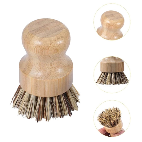 Palm Pot Bamboo Round Scrub Brush - Palm Pot Bamboo Round Scrub Brush - Image 0 of 0
