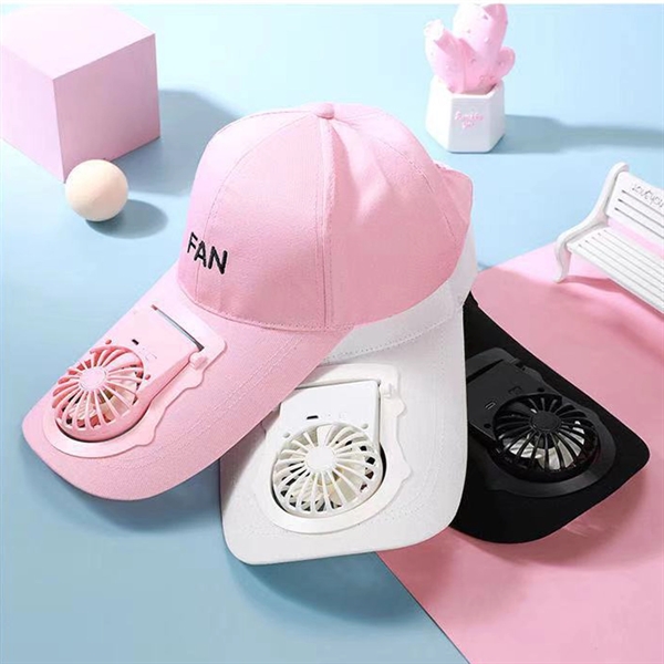 Summer Fan Cooling Baseball Hat - Summer Fan Cooling Baseball Hat - Image 1 of 3