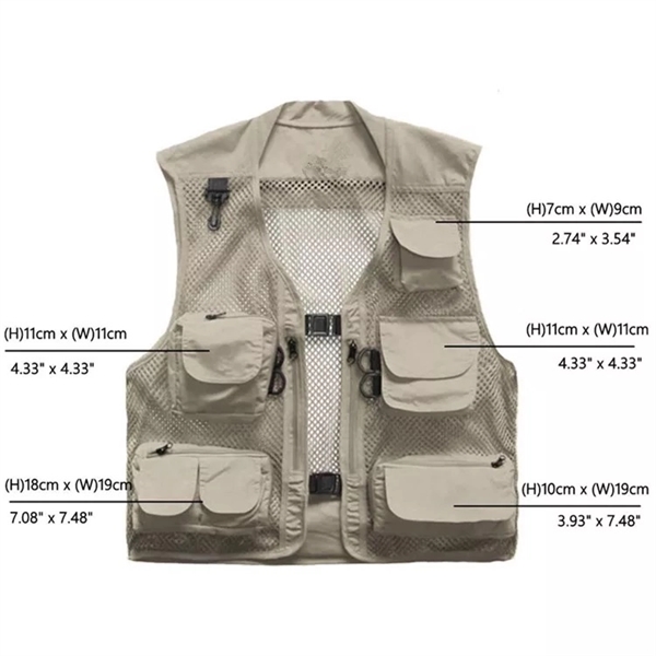 Fishing Photography Vest with Mesh Men's Women's - Fishing Photography Vest with Mesh Men's Women's - Image 1 of 3